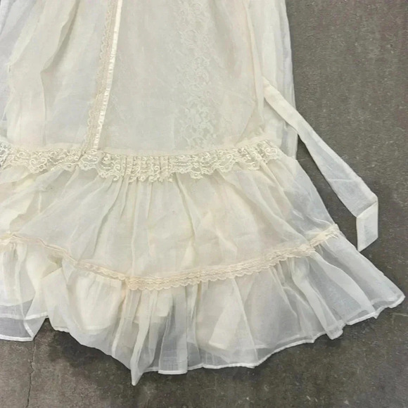 Vintage handmade prairie lace tiered maxi dress whimsygoth fairy renaissance - Picture 4 of 6